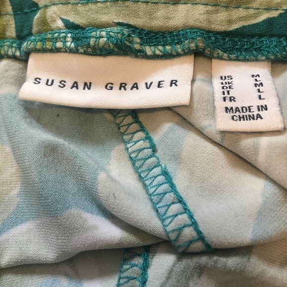Susan Graver pull on pants. SZ Med. Tie belt. Side slit pockets. - Picture 6 of 6